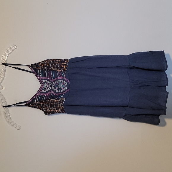 Flying Tomato Blue Sundress With‎ Embroidery Size Small - Picture 1 of 3